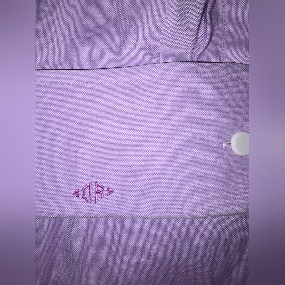 Paul Fredrick Men's 17-33 Long Sleeve Button Down  Shirt‎ in Purple - Picture 2 of 5